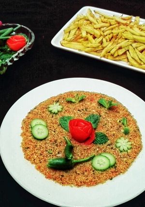 A picture of Kibbeh with Tomato (Kamouneh) – Heartfelt Home Cooking.