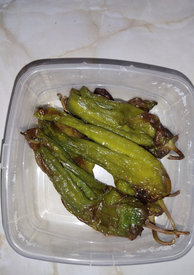 Una foto de Pimientos asados en freidora de aire, muy fáciles y ricos