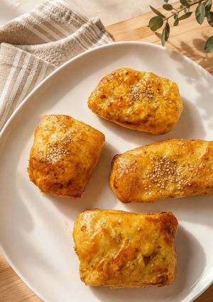 Una foto de Rollitos de pollo, zanahoria y mozzarella con obleas de arroz