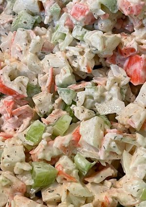 A picture of Jan’s Crab Salad.