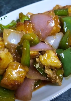 ड्राई चिल्ली पनीर (dry chilli paneer recipe in Hindi) रेसिपी मुख्य फोटो