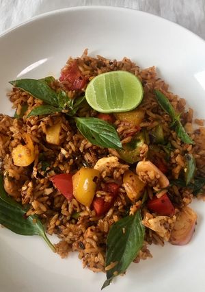 รูปของ ข้าวผัดน้ำพริกเผาไข่เค็ม