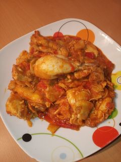 Una foto de Pollo al chilindrón en Monsieur Cuisine