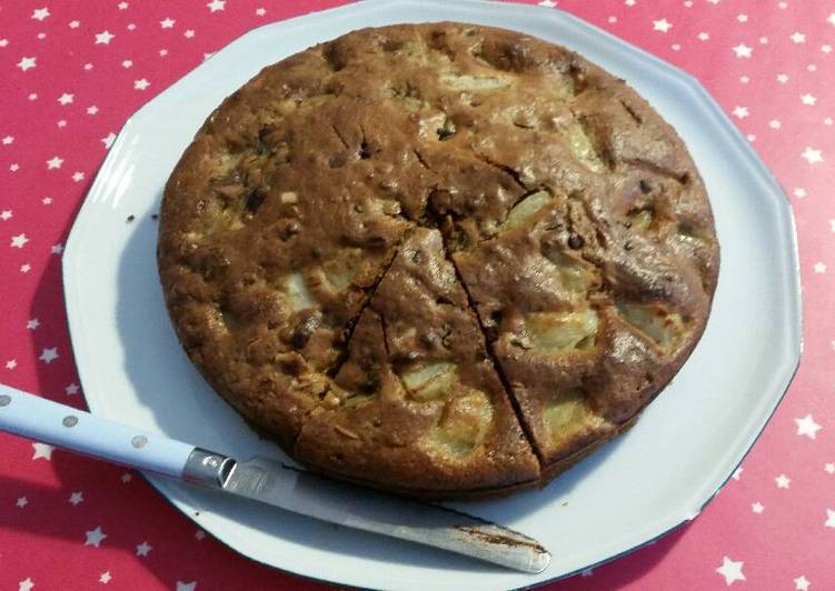 Créer des étapes Gateau Poire/chocolat à la maison