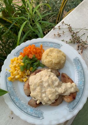 Foto resep Grilled chicken with creamy sauce