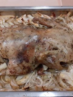 Kacsa vele sült krumplival recept fotója