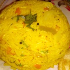 A picture of Vegetable dal biryani.