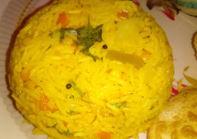 Vegetable dal biryani