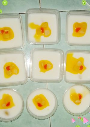 Foto resep Puding Fruity Coconut Delight
