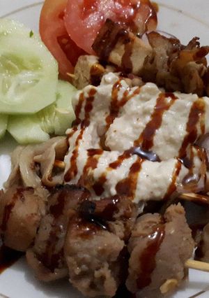 Foto resep Sate vegetarian dengan bumbu kacang mete