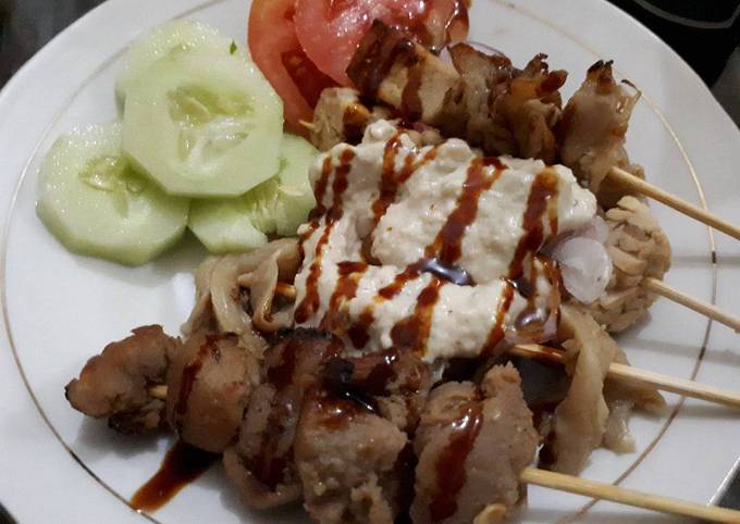Resep: Sate vegetarian dengan bumbu kacang mete Menu Enak