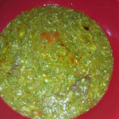 A picture of Oilless Okro soup.