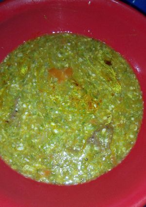 A picture of Oilless Okro soup.