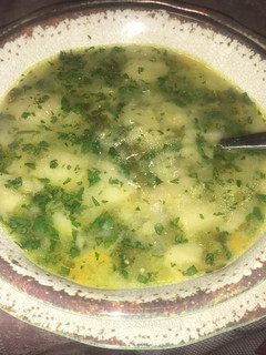 Una foto de Sopa de pan vegana