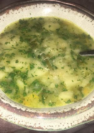 Una foto de Sopa de pan vegana