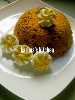 A picture of Rice and beans.