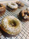 Donas de cacao y harina de algarroba sin gluten