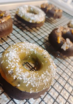 Una foto de Donas de cacao y harina de algarroba sin gluten