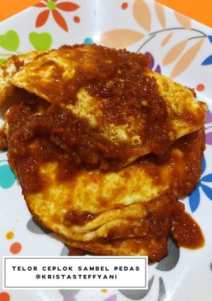 Foto resep Telor ceplok sambal pedas