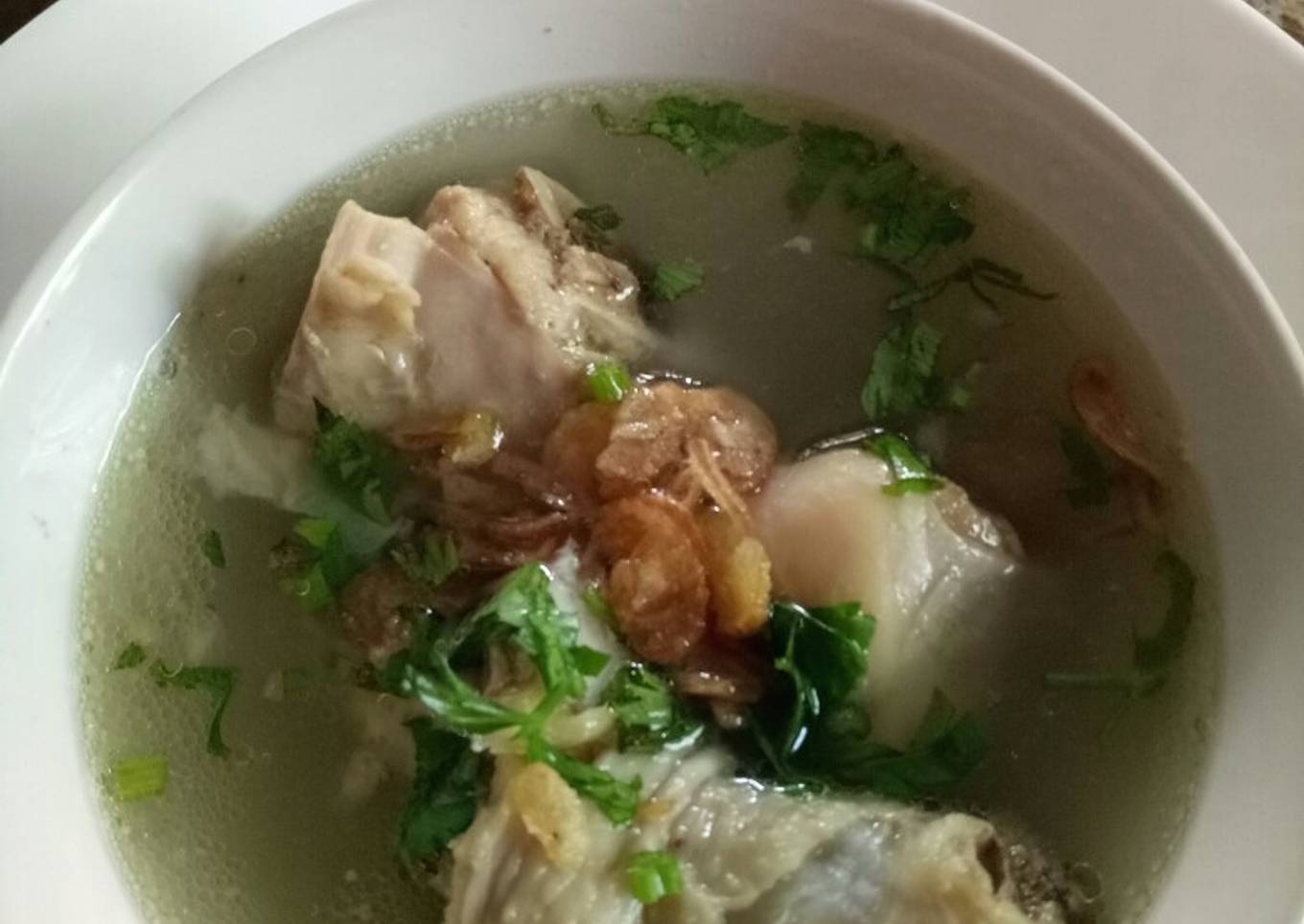 Sop Ayam ala Pak Min recook Sanita Leona