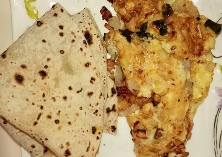 Recipe of Super Quick Homemade Piyaz hari mirch ka Omelette