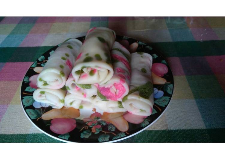 Resep Dadar gulung warna warni Anti Gagal