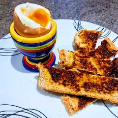 Dippy Egg and Marmite Soldiers A picture of Dippy Egg and Marmite Soldiers.
