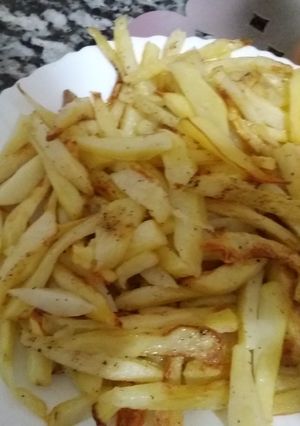 صورة لوصفة فريت في الفرن