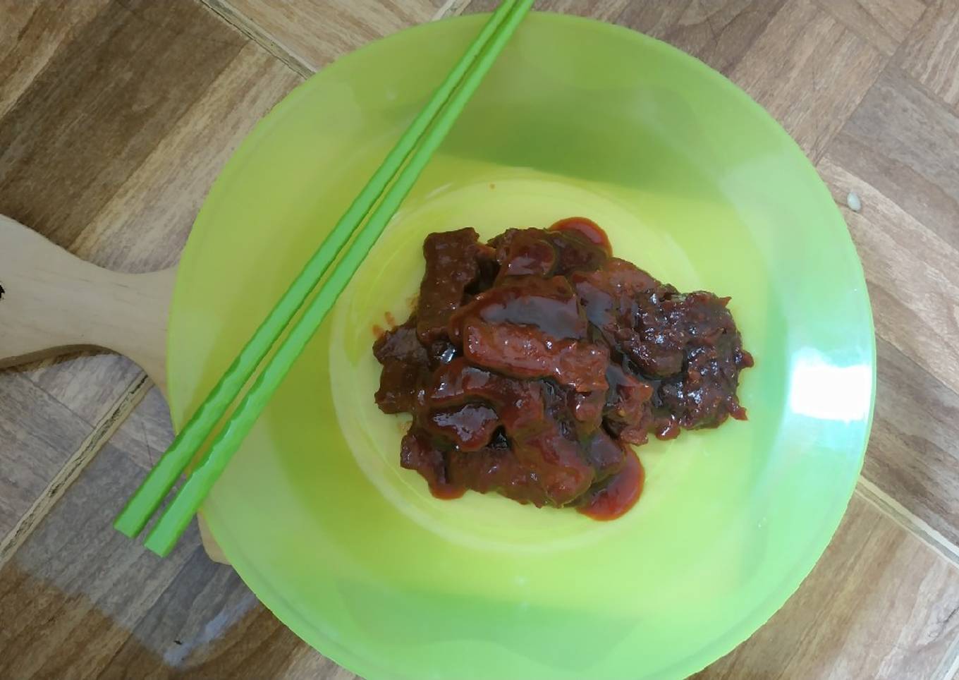 Daging sapi panggang teflon
