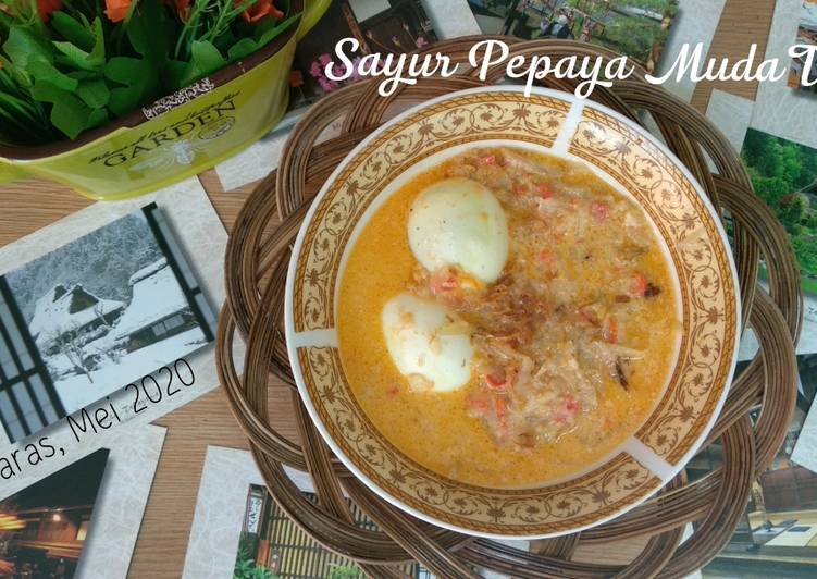 Resep Sayur Pepaya Muda Telur yang Enak