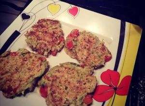 Una foto de Blinis de zuchini