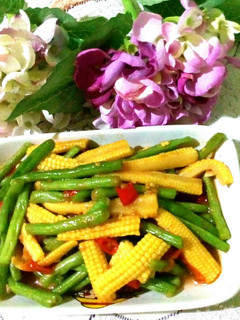Foto resep Tumis putren + baby buncis simple