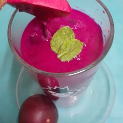 A picture of Sugar - Free Plum & Dragon Fruit Juice --- A Refreshing Unusual Combo of Colour, Taste & Health.