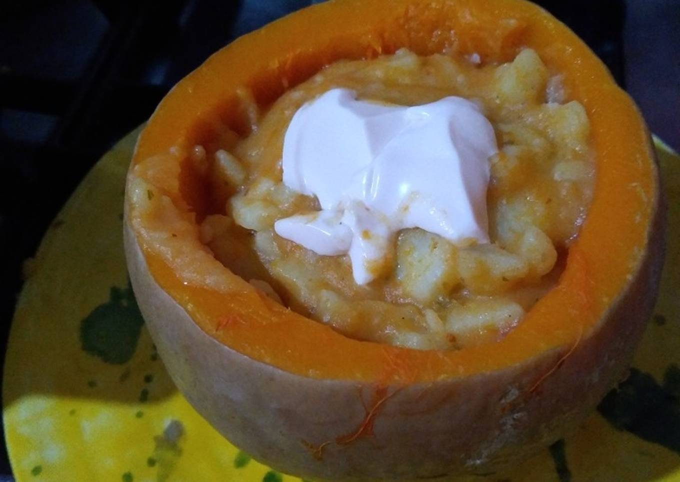 Zapallo calabaza relleno