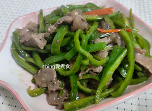 十分鐘上菜-爆炒青椒牛肉 的食譜成品照片