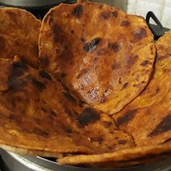 A picture of Moong dhuli dal Parantha.