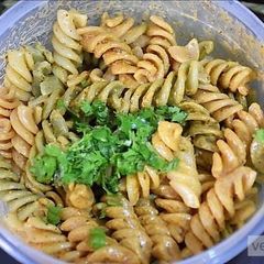 A picture of Tricolour pasta salad.