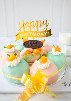 Foto resep Mango Sticky Rice Birthday cake