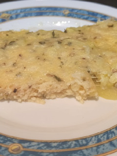 Una foto de Tarta de calabacín al queso en microondas
