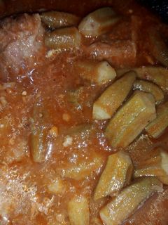 صورة لوصفة بامية باللحمة