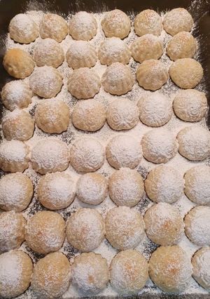 صورة لوصفة معمول بالفستق و الجوز