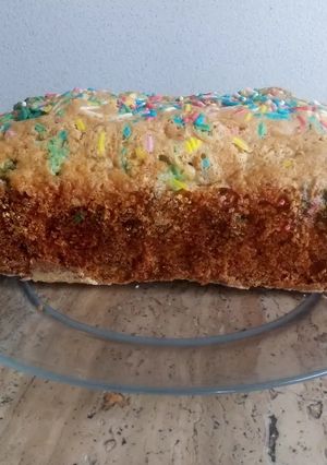 Una foto de Budín multicolor