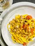 Tagliolini al pesce spada e pomodorini