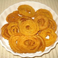 A picture of Home-made instant-crispy chakli#diwali.