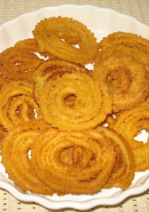 A picture of Home-made instant-crispy chakli#diwali.