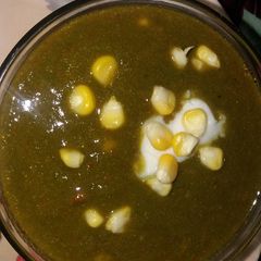 Corn palak ki sabji A picture of Corn palak ki sabji.