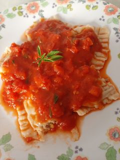 Una foto de Ravioles rellenos de carne molida