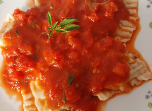 Una foto de Ravioles rellenos de carne molida