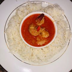 A picture of Thai Prawns/Shrimp Red Curry.