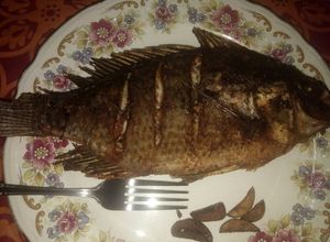 Una foto de Mojarra al ajo